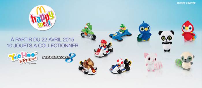 10 jouets Mario Kart et YooHoo & Fiends à collectionner dans le Happy Meal de McDonald's